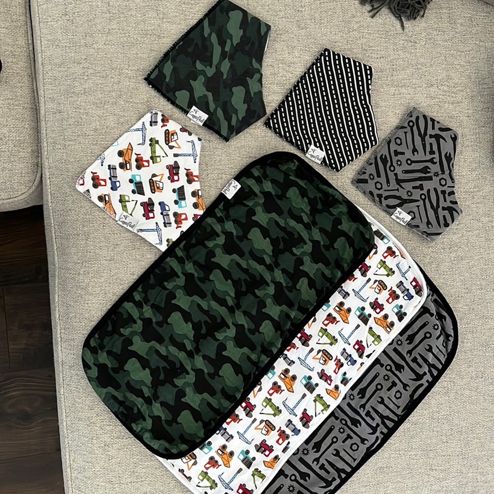 Copper Pearl Bundle- Bandana and Burp Cloths